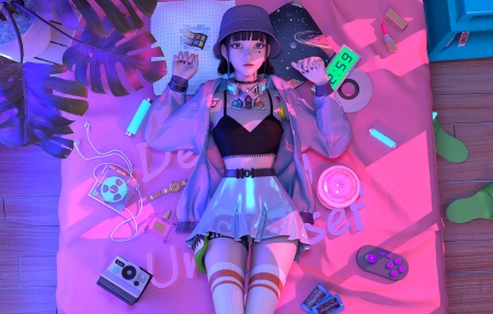赛博朋克风格奇幻少女 集原美电脑4k壁纸3840x2160
